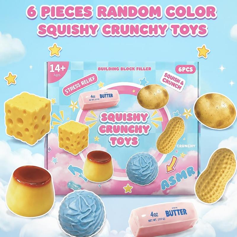 6-Piece Crunchy ASMR Squishies